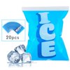 NutriChef PKICPAK5 - Ice Bag Cooler Pouches - Ice Cube Holding Bag Packs with Ziplock Seal, Re-Usable & Re-Sealable (20 Bags)