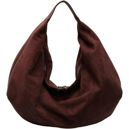 GZhLonKiMa Slouchy Suede Shoulder Bag for Women Large Dumpling Tote Purse Soft Handbags Casual Top Handle Satchel
