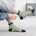 thumbnail image 4 of Salouo Daisy Plaid Green Pattern Unisex Middle Tube Socks,Middle-Finger Knee High Socks Over The Calf Tube Stocking Crew Stockings for Women and Men Tube Socks, 4 of 8