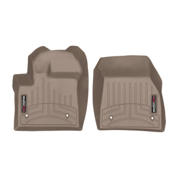 WeatherTech Custom Fit FloorLiners compatible with Land Rover Rover Range Rover Evoque - 1st Row (Driver & Passenger), Tan