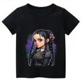 thumbnail image 1 of Nouveau T-Shirt Noir Wednesday Addams Garçon Fille Été Vêtements Décontractés Col Rond Manche Courte Blouse Y2k Wednesday Rôle Chemises, 1 of 2