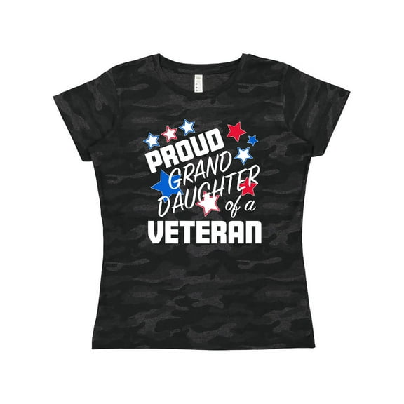 Inktastic Proud Granddaughter of a Veteran Veterans Day Women's T-Shirt