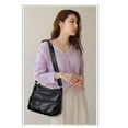 thumbnail image 4 of Bolsos de Mujer Bolsos Suaves Moda PU Bolsas de Hombro de Cuero Bolsa de Viaje negro Hugo  Bolsas de mensajero de mujeres PU, 4 of 7