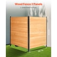 thumbnail image 2 of VEVOR Wood Privacy Fence, 38" W x 42" L, 2 Panel Solid Air Conditioner Fence Screen, Pool Equipment Enclosure with Metal Stakes, Easy DIY Installation, Outdoor Trash Can Hider for Garden， 1 Pack, 2 of 9