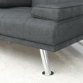 thumbnail image 6 of Modern Futon Convertible Sofa Bed with Adjustable Back with Cupholders, 6 of 8