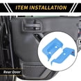 thumbnail image 2 of Unique Bargains 1 Set Rear Door Latch Lock Cover Trim for Jeep Wrangler JL JLU 2018-2024 Door Lock Panel Cover Trim Cover ABS Light Blue, 2 of 6