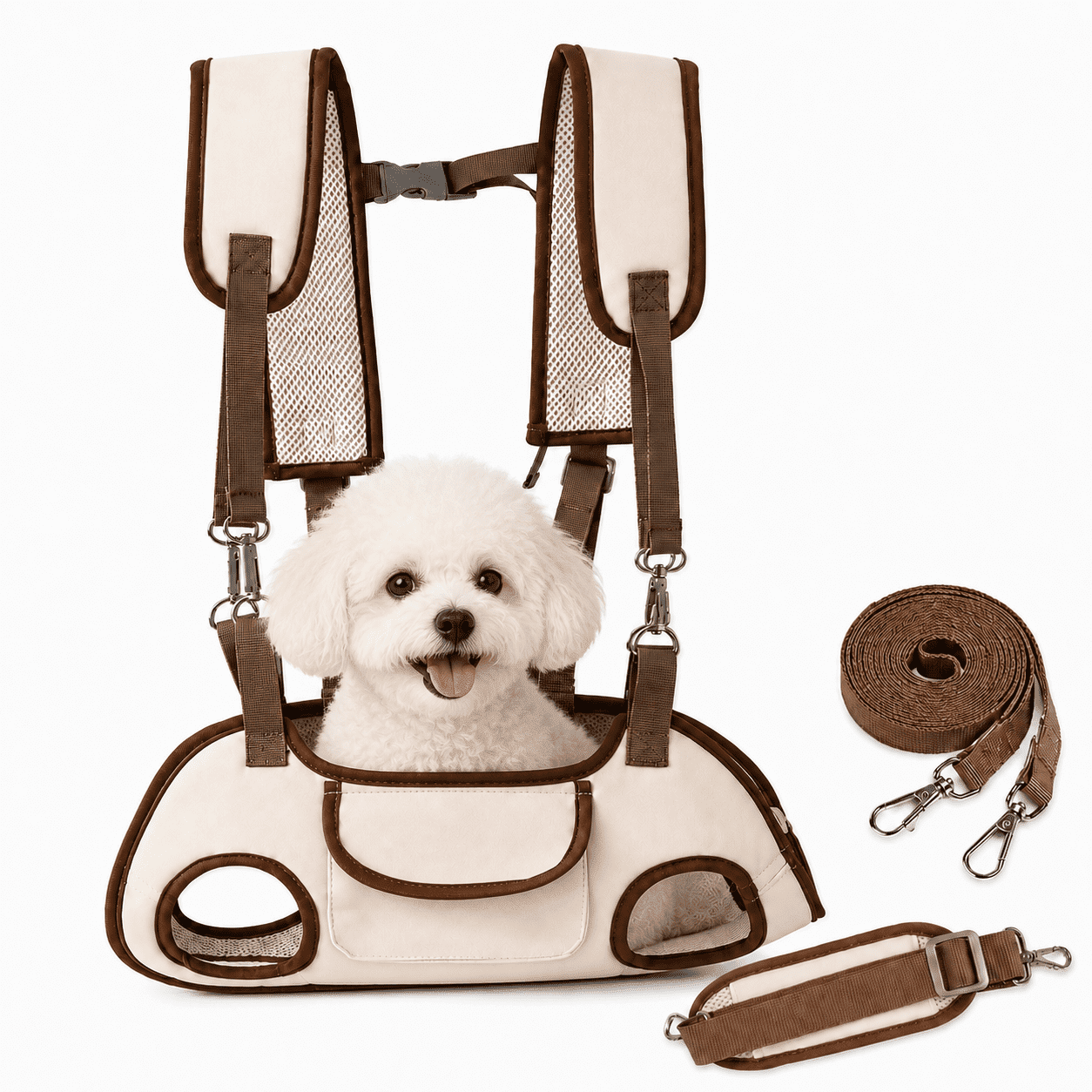 Dog Purse Carrier for Small Dogs, 4-Way Hands-Free Pet Backpack, Small