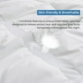 thumbnail image 4 of Puredown Lightweight Breathable Cooling White Down Comforter, Mesh Design Oversized Blanket, Twin, White, 4 of 6