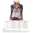 thumbnail image 5 of Camiseta con cuello de botón de verano para mujer, camiseta de manga corta estampada informal holgada, 5 of 5