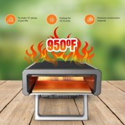 Portable Gas Pizza Oven, Countertop Outdoor Pizza Cooker for Backyard or Camping, Fits Up to 12-Inch Pizza