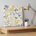 thumbnail image 4 of Ships Next Day Canvas Wall Art 8"x8",Yellow Blue Flowers Wood Framed Canvas Print Painting,Watercolor Botanical Floral Plants Ready to Hang Small Picture Wall Decor for Home Bathroom Nursery Kitchen, 4 of 9