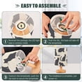 thumbnail image 4 of Cat Silhouettes Table Lamp USB Bedside Desk Nightstand Lamp Printed Gifts Small Lamp Wood Base for Bedroom Living Room Kids Room College Dorm, 4 of 7
