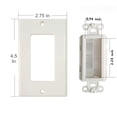 thumbnail image 2 of Plato de pared Brush Cosfox 1 Gang Decora Style blanco, paquete de 12, 2 of 4