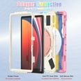 thumbnail image 3 of Funda para Samsung Galaxy Tab S10 Lite/S10 FE/S9 FE de 10,9 pulgadas/Tab S9 de 11 pulgadas, cubierta de silicona resistente con asa, soporte de 360 ​​grados, correa y soporte para S Pen., 3 of 9