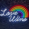 thumbnail image 4 of Handmadetneonsign Love Wins Neon Sign, Rainbow LGBT Wall Art Decor, Pride LGBT Home Wall Decor, 4 of 4