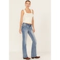 thumbnail image 3 of Miss Me Women's Light Wash Mid Rise Butterfly Pocket 34" Bootcut Stretch Light Wash 31W x 34L, 3 of 4