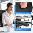 thumbnail image 2 of Dkelincs Big and Tall Office Chair 400 lbs Adjustable Heavy Duty Ergonomic Computer Desk Chair with Armrest, Black, 2 of 9