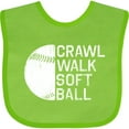 thumbnail image 3 of Inktastic Crawl Walk Softball Boys or Girls Baby Bib, 3 of 4