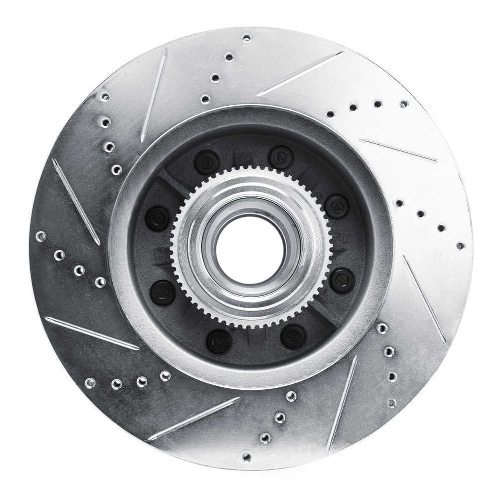 Dynamic Friction Company 631-54224R DFC Brake Rotor - Drilled And Slotted - Silver