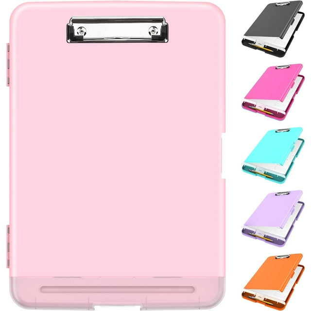 LAICAIW Planches à Pince 8.5x11 avec Rangement, Planche à Pince Haute Capacité, Dossier de Planche à Pince pour Infirmières avec Porte-Stylo, Planche à Pince en Plastique Robuste avec Clip Profil Bas, Classeur de Planche à Pince pour Enseignant