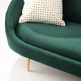 thumbnail image 6 of Modway Sublime Vertical Curve Back Performance Velvet Sofa in Green, 6 of 6