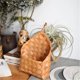 thumbnail image 4 of Caja de almacenamiento de cesta de pared de madera | Organizador de escritorio con asa de cuero • Soporte para frutas y bocadillos • Diseño tejido natural • Solución de almacenamiento decorativo • 1, 4 of 7