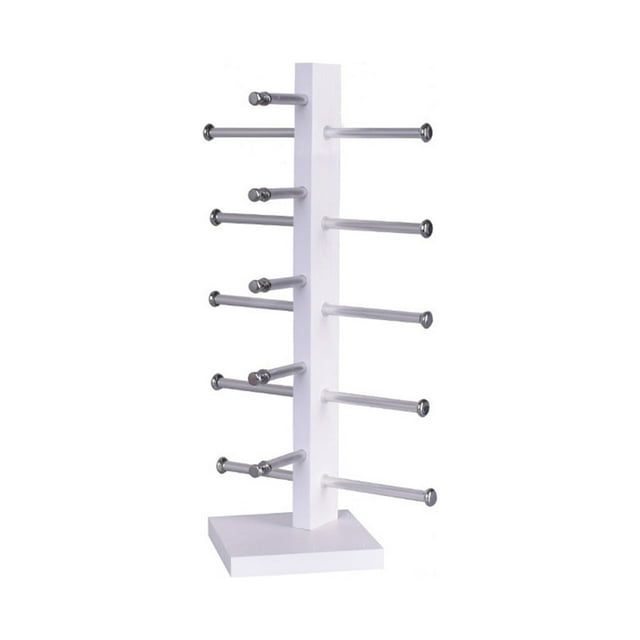 Youkk Rack 5 Layers Density Board Display Stand Home Desktop Tabletop Holder Shelf Black Glasses Detachable White