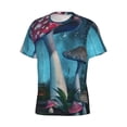 thumbnail image 3 of Rocae Fantasy Mushrooms for Men's Moisture-Wicking Crew Tee - T-Shirt for Sports, Outdoor Activities, and Casual WearSmall, 3 of 9