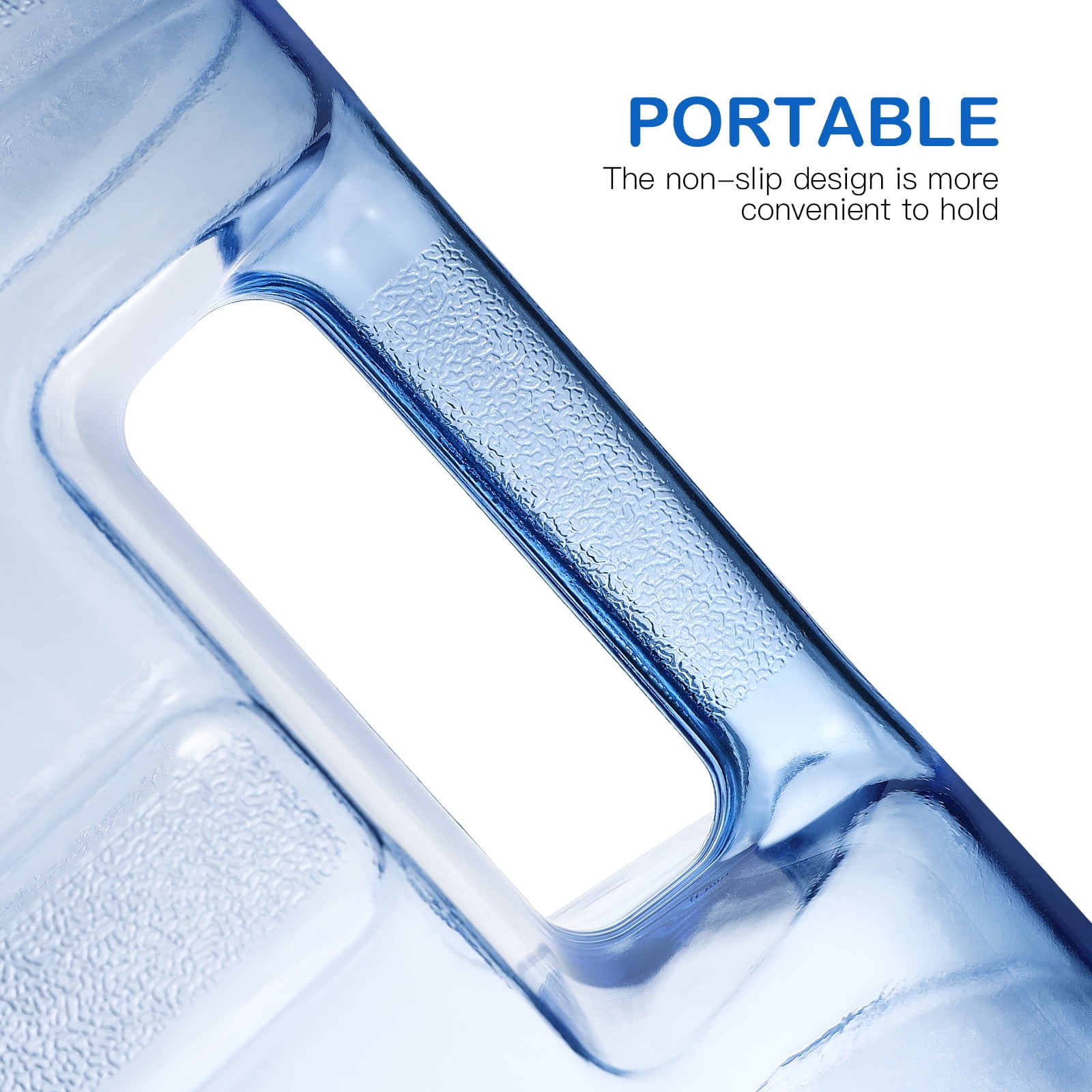 Melantax 5L Mineral Water Bottle Water Container Portable Bucket with Handle Portable Suitable for Car Transport Camping