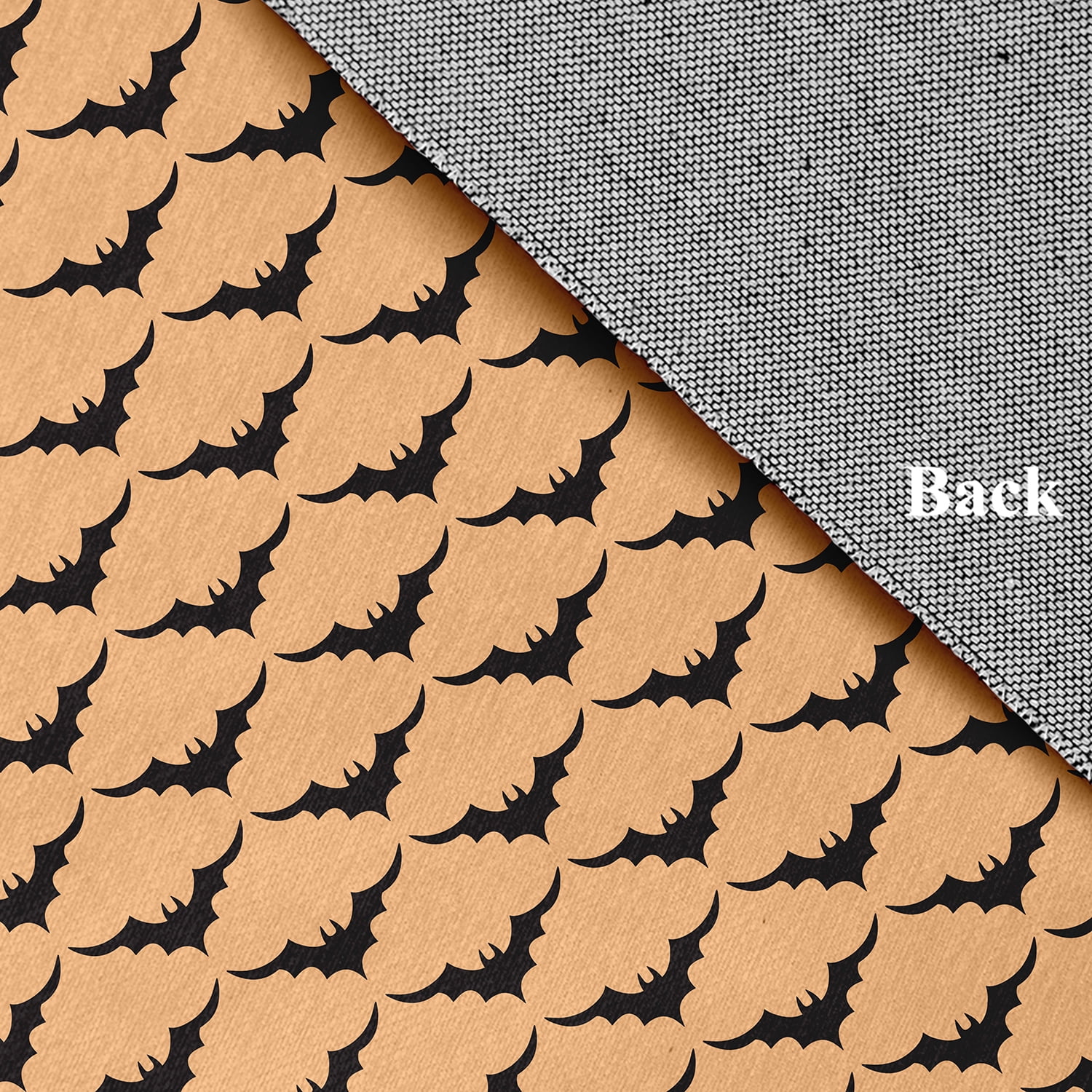 Simply Daisy Bat Colony Pale Gold Halloween Chenille Area Rug, 18" x 30"