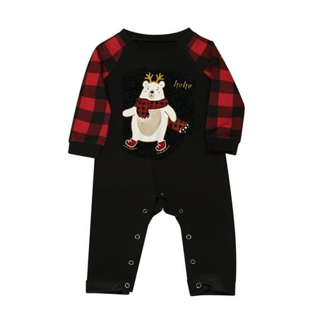 

Teen Girls Trendy Clothes Christmas Parent-Child Outfit Baby Printed Xmas Family Matching Pajamas Crawl