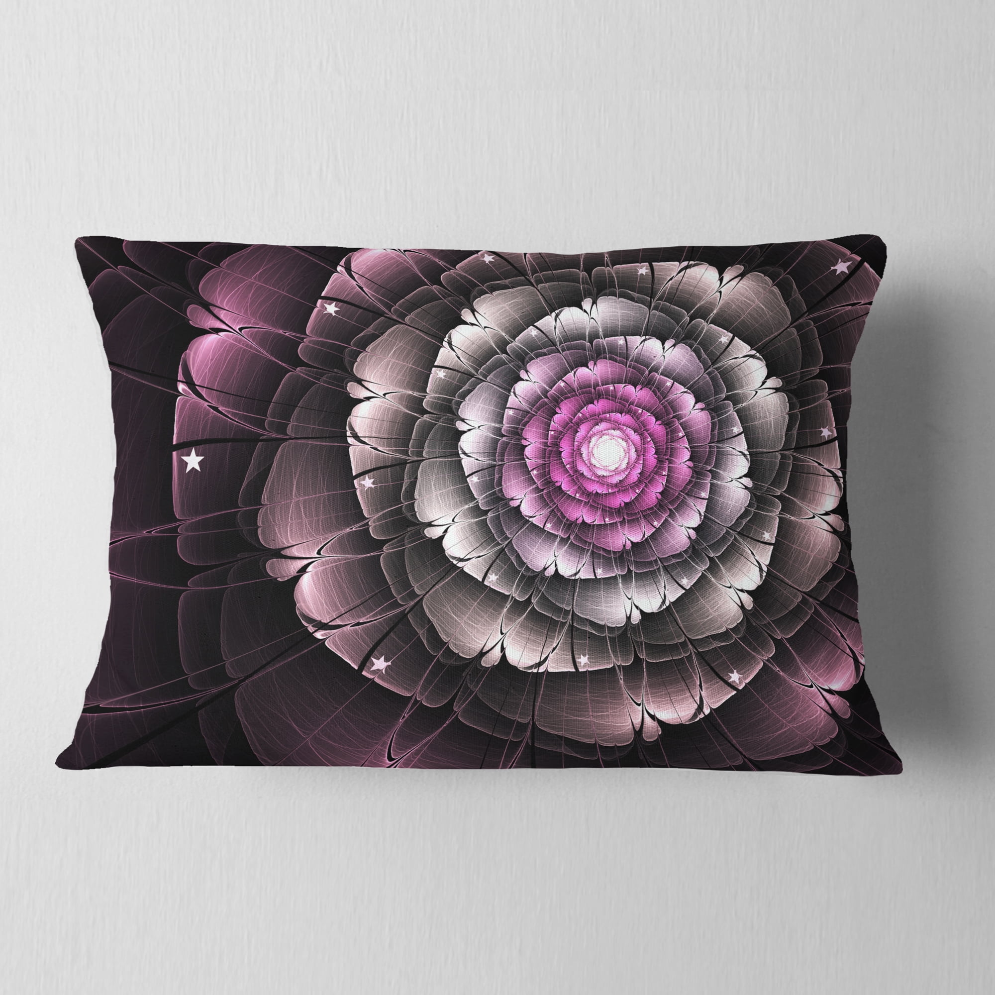 Designart 12" x 20" Purple Polyester Throw Pillow