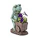 thumbnail image 3 of Alpine Frog Holding a Wagon Statue, 15 Inch Tall, 3 of 4