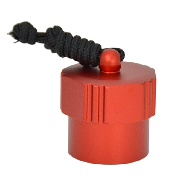 Tapa antipolvo para buceo, tapa de válvula de tanque DIN con cuerda, tapa protectora portátil y resistente. Rosca Interna Roja