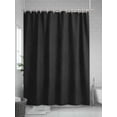 thumbnail image 5 of Fsddascl Solid Black Shower Curtain Set - 54" x 78" Washable Bathtub Curtain with 12 Hooks, Retro Minimalism Abstract Denim Texture Waterproof Fabric Stall Shower Curtains for Bathroom/Bathtub, 5 of 6