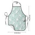 thumbnail image 4 of Naloa 1Pack Adjustable Bib Apron Waterdrop Resistant Cooking Kitchen Aprons for Women Men Chef, Playing Rabbit Print, 4 of 5
