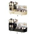 thumbnail image 2 of Qarigey Organizador de maquillaje giratorio de 360°, organizador de almacenamiento de maquillaje multifuncional y de fácil acceso, Bolsas de maquillaje Blanco crema, 2 of 6