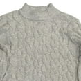 thumbnail image 2 of Womens Plus Soft Light Gray Cable Knit Pull-Over Sweater 2X, 2 of 2