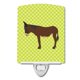 thumbnail image 1 of "Treasures Zamorano-Leones Donkey Green Ceramic Night Light, 6x4, Multicolor" Caroline's Treasures BB7679CNL, 1 of 1