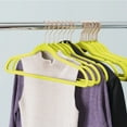 thumbnail image 3 of VECELO 60 Pack Velvet Non-Slip Heavy Duty Adult Hangers with 360° Swivel Hook, Ultra-Thin Space Saving Clothes Organizer for Coats Shirts Dresses Closet Storage-Yellow, 3 of 9