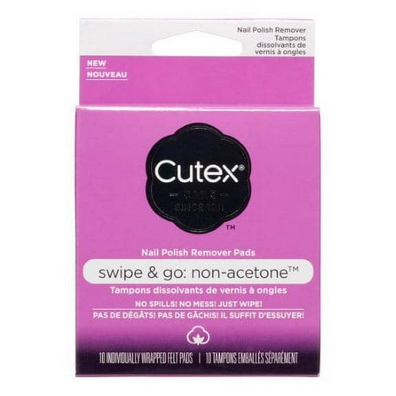 Cutex Swipe & Go Nail Polish Remover, 10 Ct Non-Acetone (6 pack)