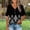 *Black, variant on ClodeEU Womens Print Plus Size Tops 3/4 Sleeve Blouses Shirts ,Casual V Neck Loose Tunic Tops Mint Green,Womens Plus S