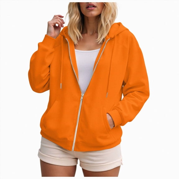 Dagaeig Womens Zip Up Hoodies 2025 Oversized Hoodie for Women Trendy Hooded Sweatshirts Fall Winter Zipper Y2k Jacket L