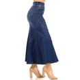 thumbnail image 2 of Fashion2Love Women's Juniors/Plus Size Elastic Waist Mermaid Shape Stretch Denim Long Skirt, 2 of 6