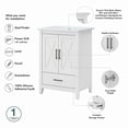 thumbnail image 3 of Bush Furniture Key West 24W Bathroom Vanity with Sink in White Ash, 3 of 8