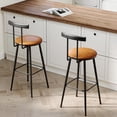thumbnail image 2 of Taburetes de Bar IRCPEN Juego de 2 con Asiento y Respaldo de PU 93 cm, 2 of 8