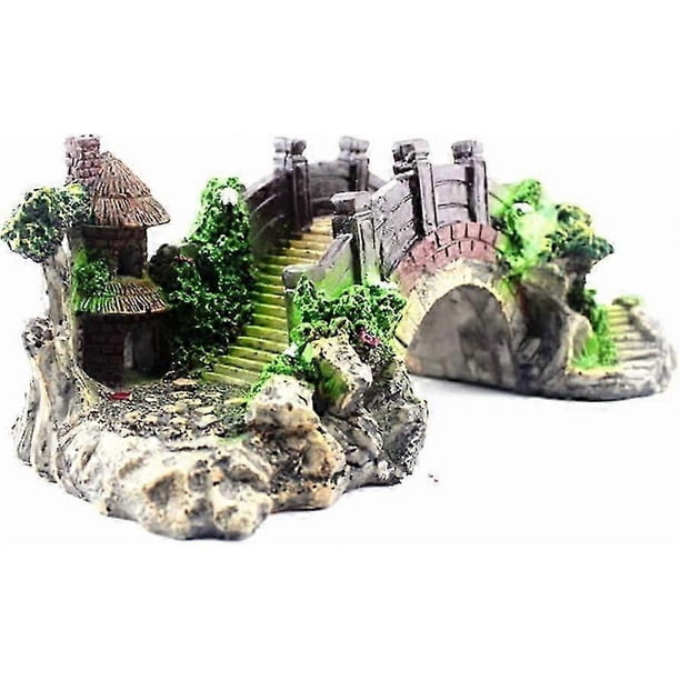 Fish Tank Resin Arch Bridge Artificial Bridge Model Fish Tank Aquarium Sand Table Decoration Fish Tank Ornament Resin Bridge Fish Tank Landscape Decor