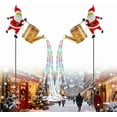 thumbnail image 1 of Christmas Solar Kettle Lights Garden Lawn Decorative Light, Christmas Santa Solar Kettle Lights Garden Lawn Decorative Light, Hanging Metal Santa Claus Watering Can with LED, (Colorful*2), 1 of 8