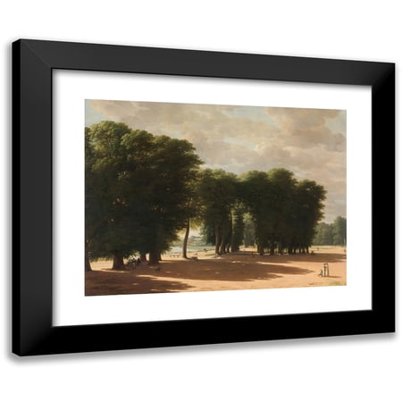 Pieter Rudolph Kleijn 14x12 Black Modern Framed Museum Art Print Titled - The Entrance to the Park of Saint-Cloud, Paris (1809)
