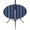 Navy, White, Blue, variant on Round Outdoor Tablecloth with Umbrella Hole and Zipper, Boho Red Tablecloth with Elastic Waterproof, Minimalist Farmhouse Striped Patio Table Covers for 31" - 35" Picnic Pool Tables